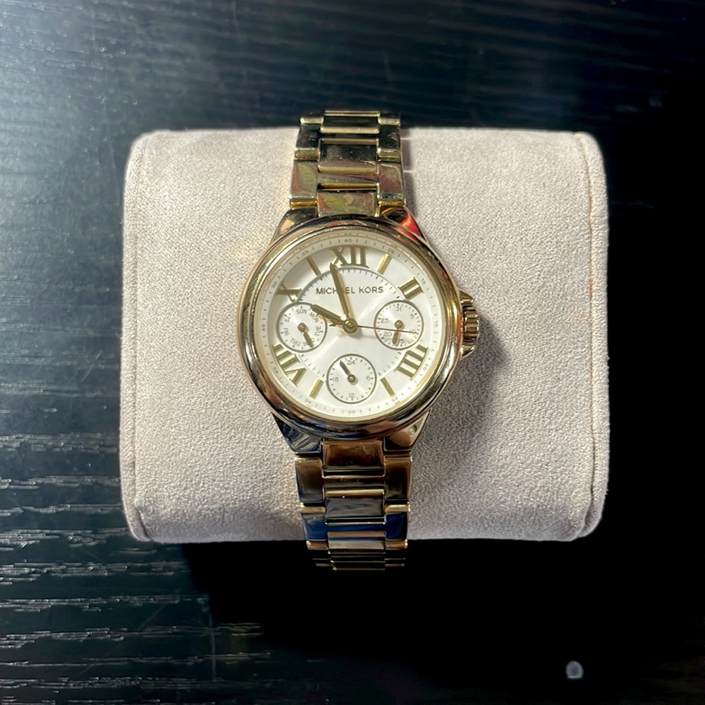 Michael Kors MK6449 Bailey White Dial Gold Tone Women’s Watch 33mm